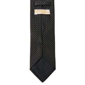 Men's Euro Wide Knot By Alberto Zerra Black/Silver Handmade Tie #T18